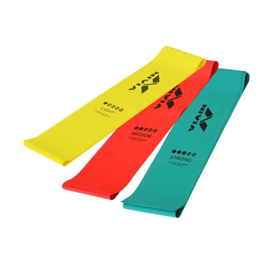 Variable Resistance Exercise Bands (Pack Of 3)-Medium
