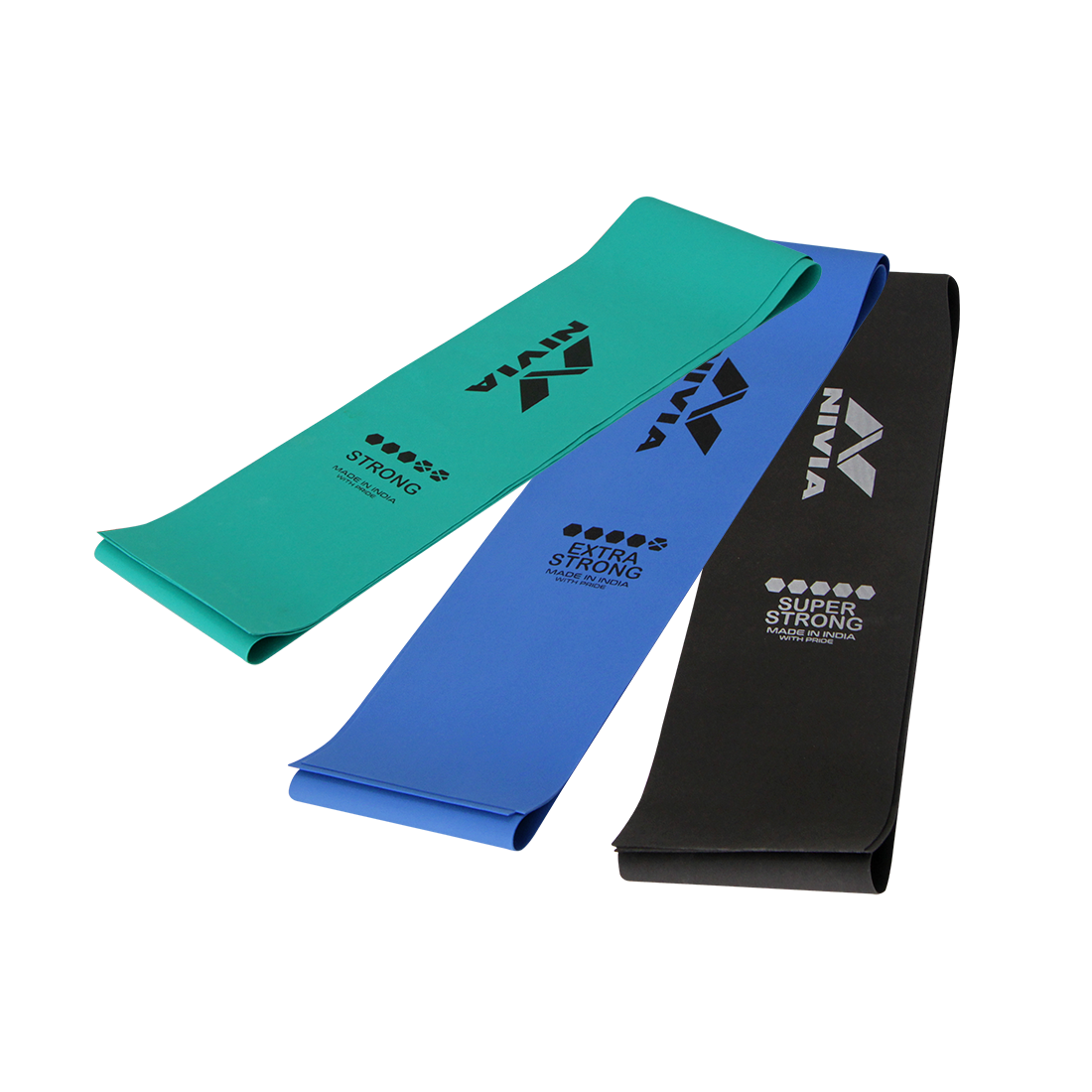 Variable Resistance Exercise Bands (Pack Of 3)-Strong