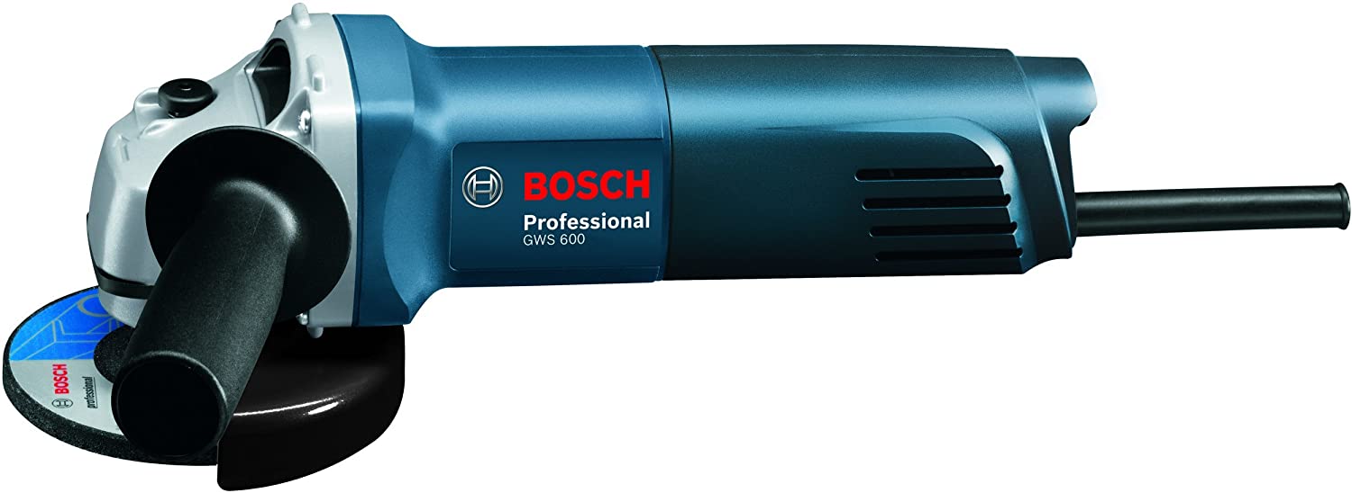 BOSCH GWS 600 professional Angle Grinder for Metal Working (with Brush Motor & Protective Guard – 660W, 100MM, M10) (Blue)