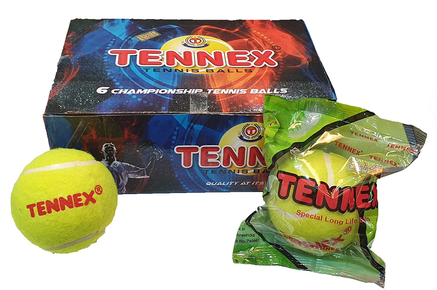 TENNEX HARD TENNIS BALL ( 6 PIECE )